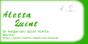 aletta quint business card